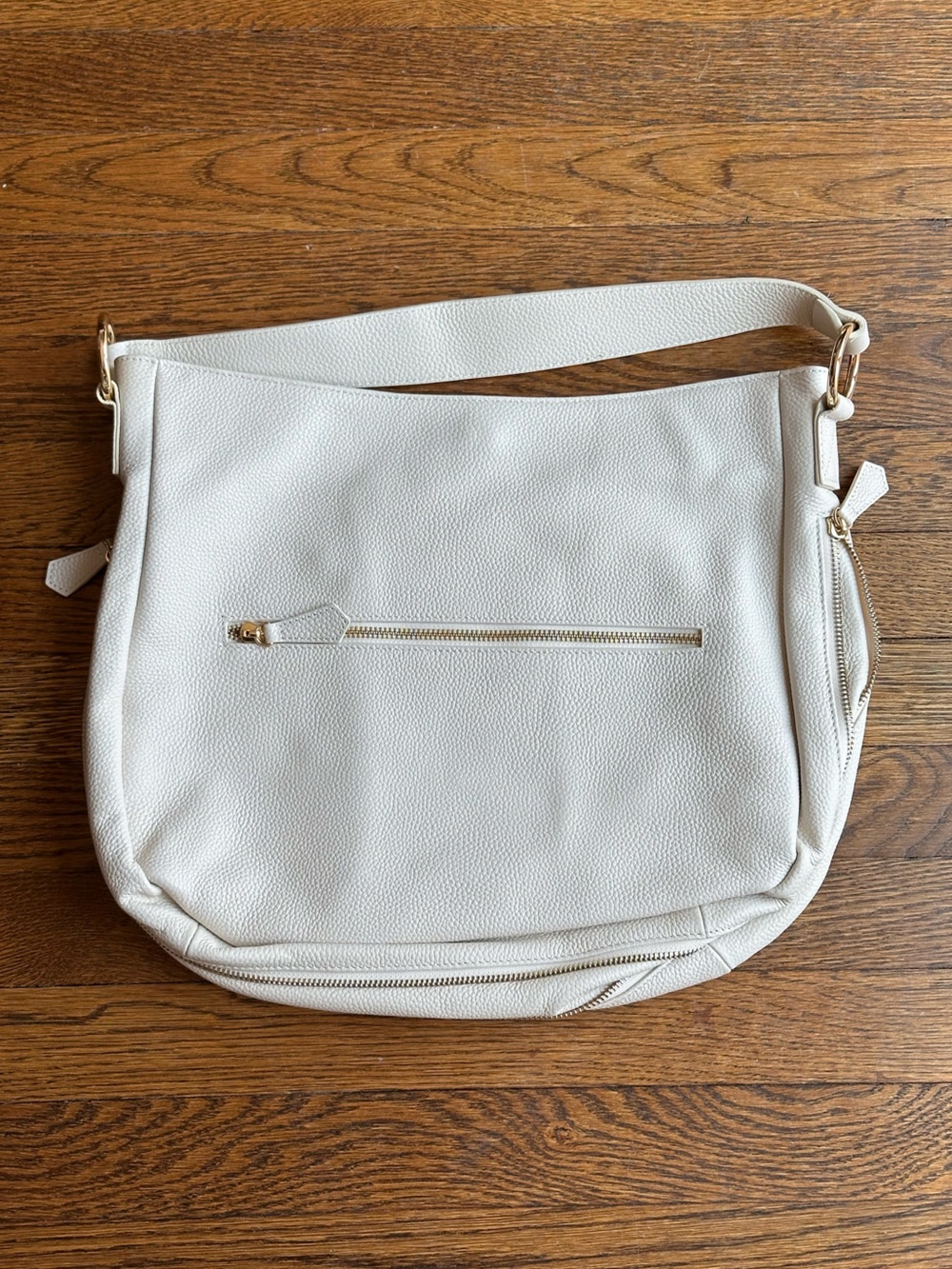 Laggo White Leather Shoulder Bag